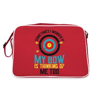 Archery Bow Archer Vintage Target - Retro Bag - red/white - Back