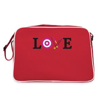 Archery Bow Archer Target Love - Retro Bag - red/white - Back