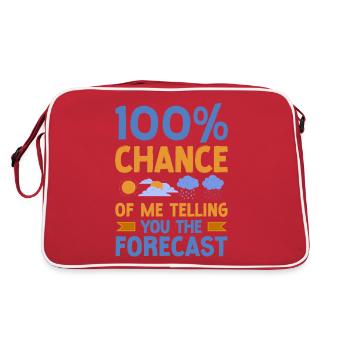Meteorologist Weather Forecast - Retro Bag - red/white - Back