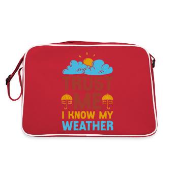 Meteorologist Weather Forecast - Retro Bag - red/white - Back