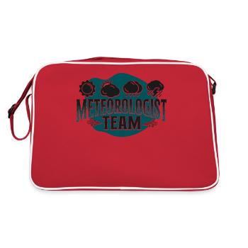 Meteorologist Weather Forecast - Retro Bag - red/white - Back