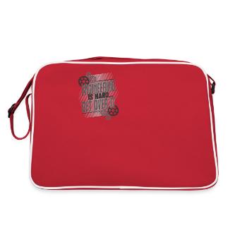 Engineering Gifts Engineering ist schwer darüber hinwegzukommen - Retro Tasche - Rot/Weiß - Hinten