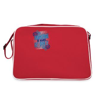 Engineering Gifts Engineering ist schwer darüber hinwegzukommen - Retro Tasche - Rot/Weiß - Hinten