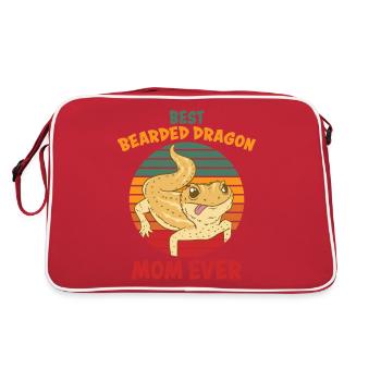 Dragons Barbus Reptiles Reptiles Cadeau - Sac Retro - rouge/blanc - Dos