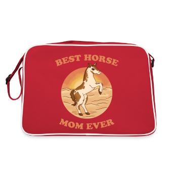 Best Horse Mom Ever Horse Rider Rider Gift - Retro Bag - red/white - Back