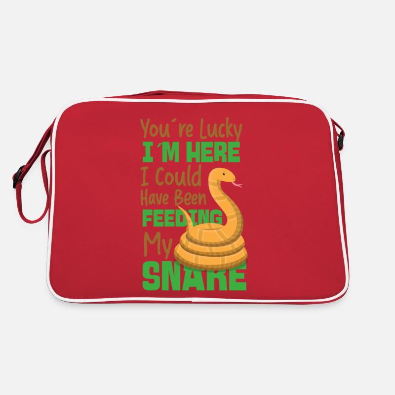 Snake Serpent You're Lucky I'm Retro Tasche