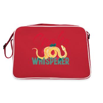 Snake Serpent Snake Whisperer - Retro Tasche - Rot/Weiß - Hinten