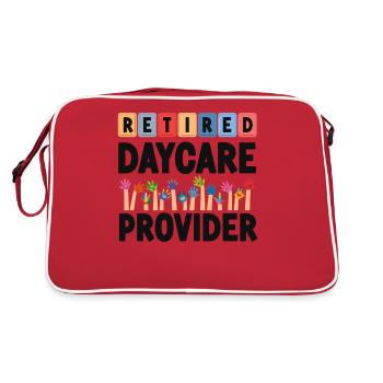 Fournisseur de services de garde d’enfants Enseignant - Sac Retro - rouge/blanc - Dos