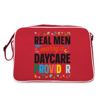 Fournisseur de services de garde d’enfants Enseignant - Sac Retro - rouge/blanc - Dos