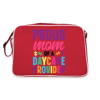 Fournisseur de services de garde d’enfants Enseignant - Sac Retro - rouge/blanc - Dos