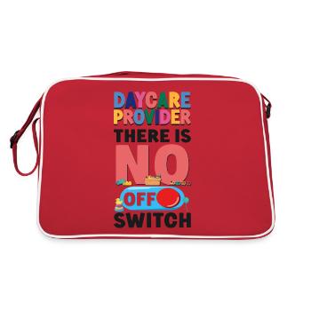 Fournisseur de services de garde d’enfants Enseignant - Sac Retro - rouge/blanc - Dos