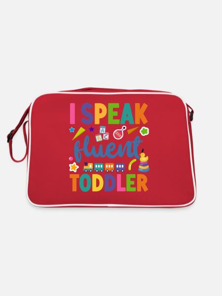 Childcare Daycare Provider Teacher - Retro Tasche - Rot/Weiß - Hinten