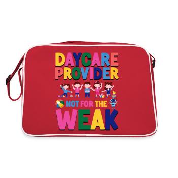 Fournisseur de services de garde d’enfants Enseignant - Sac Retro - rouge/blanc - Dos