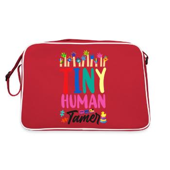 Fournisseur de services de garde d’enfants Enseignant - Sac Retro - rouge/blanc - Dos