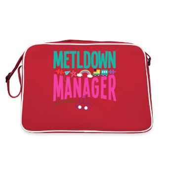 Childcare Daycare Provider Teacher - Retro Bag - red/white - Back