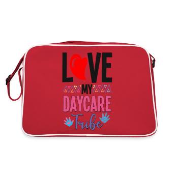 Fournisseur de services de garde d’enfants Enseignant - Sac Retro - rouge/blanc - Dos