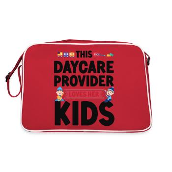 Fournisseur de services de garde d’enfants Enseignant - Sac Retro - rouge/blanc - Dos