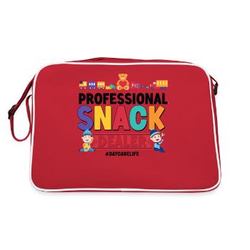 Fournisseur de services de garde d’enfants Enseignant - Sac Retro - rouge/blanc - Dos