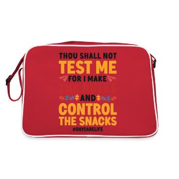 Childcare Daycare Provider Teacher - Retro Bag - red/white - Back
