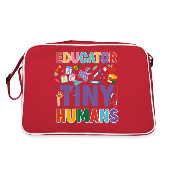 Fournisseur de services de garde d’enfants Enseignant - Sac Retro - rouge/blanc - Dos