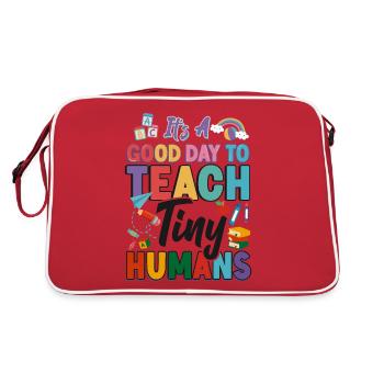 Fournisseur de services de garde d’enfants Enseignant - Sac Retro - rouge/blanc - Dos