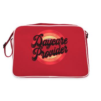Childcare Daycare Provider Teacher - Retro Bag - red/white - Back
