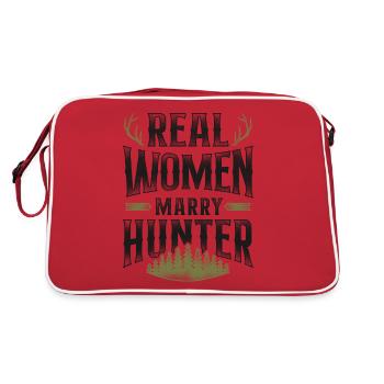 Buck Deer Hunting Hunter Marriage - Retro Bag - red/white - Back