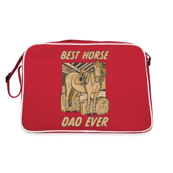 Best Horse Dad Ever Horse Riding Rider Gift - Retro Bag - red/white - Back