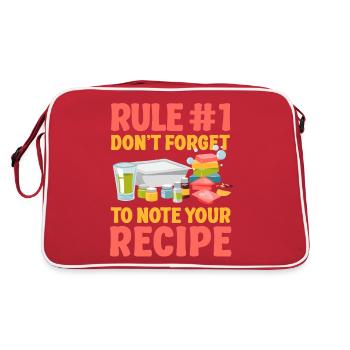 Soap Making Crafting Rule #1 Don't - Retro Bag - red/white - Back