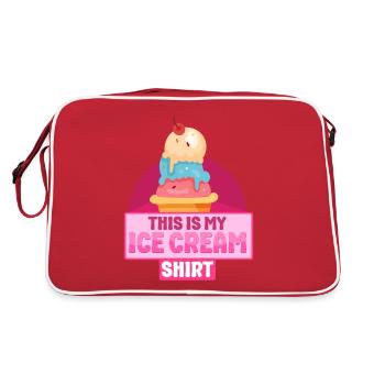 Cornet de crème glacée C’est ma glace - Sac Retro - rouge/blanc - Dos