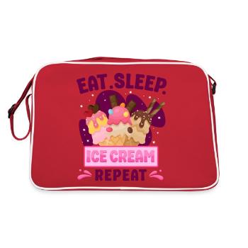 Cornet de crème glacée Manger de la crème glacée sleep - Sac Retro - rouge/blanc - Dos