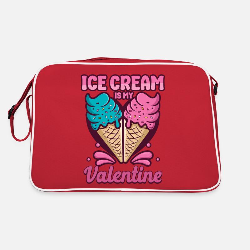 Ice Cream Valentines Day Cone Retro Tasche