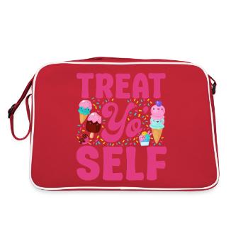 Ice Cream Cone Popsicle Treat Yo' - Retro Tasche - Rot/Weiß - Hinten