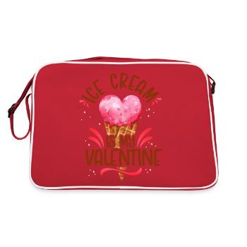 Crème glacée Valentines Day Coeur - Sac Retro - rouge/blanc - Dos