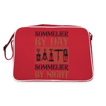 Dégustation de vin de sommelier - Sac Retro - rouge/blanc - Dos