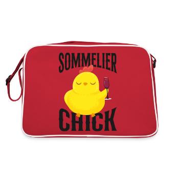 Dégustation de vin de sommelier - Sac Retro - rouge/blanc - Dos