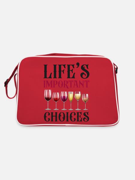 Sommelier Wine Drinking Tasting - Retro Tasche - Rot/Weiß