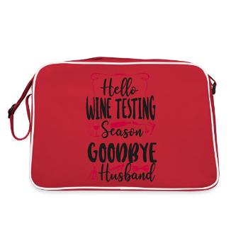 Dégustation de vin de sommelier - Sac Retro - rouge/blanc - Dos