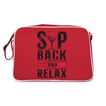 Dégustation de vin de sommelier - Sac Retro - rouge/blanc - Dos