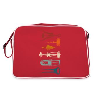 Dégustation de vin de sommelier - Sac Retro - rouge/blanc - Dos