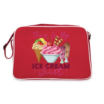Cornet de crème glacée C’est ma glace - Sac Retro - rouge/blanc - Dos