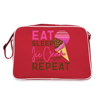 Cornet de crème glacée Manger de la crème glacée sleep - Sac Retro - rouge/blanc - Dos