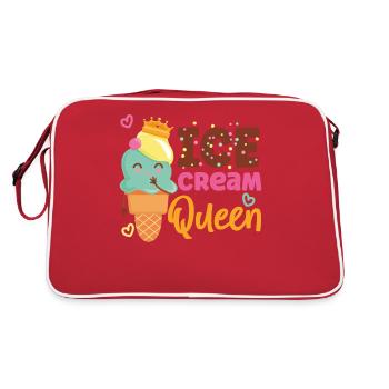 Ice Cream Cone Crown Sundae Ice - Retro Tasche - Rot/Weiß - Hinten