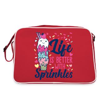 Crème glacée Cone Sundae Life Is - Sac Retro - rouge/blanc - Dos
