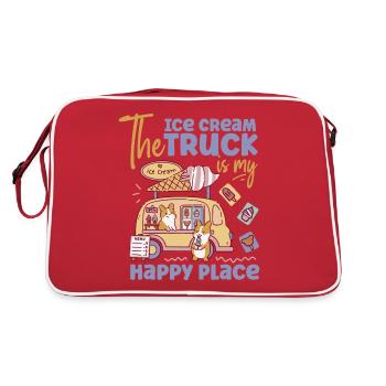 Cornet de crème glacée Le camion de crème glacée - Sac Retro - rouge/blanc - Dos