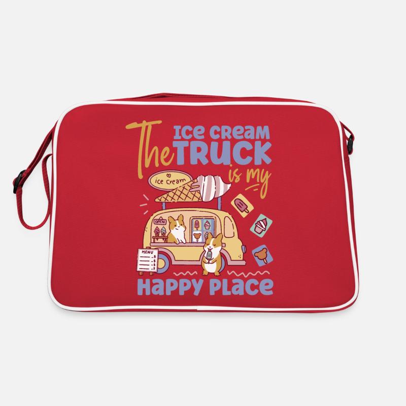 Cornet de crème glacée Le camion de crème glacée Sac Retro