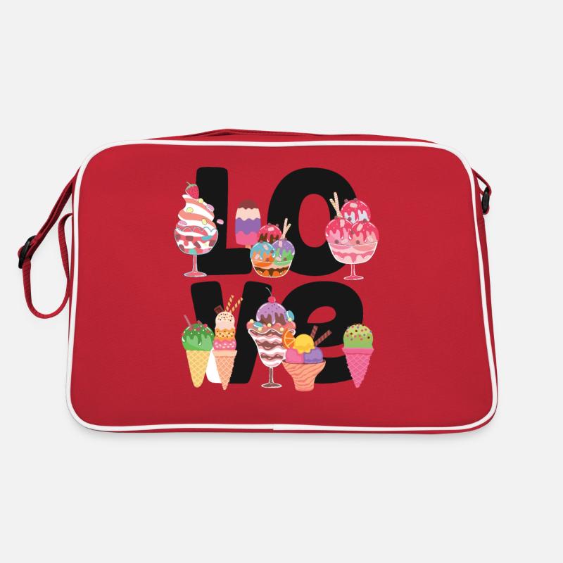 Ice Cream Cone Popsicle Love Retro Tasche