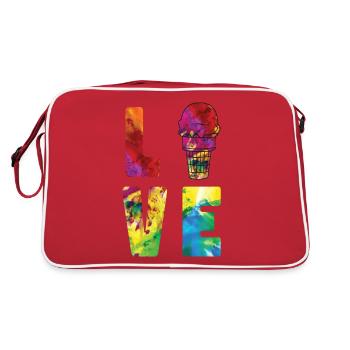 Crème glacée Aquarelle Cône Sundae - Sac Retro - rouge/blanc - Dos