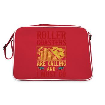 Roller Coaster Vintage Roller - Retro Tasche - Rot/Weiß - Hinten