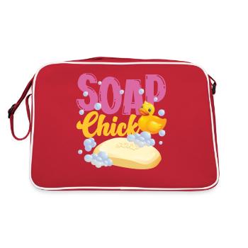 Fabrication de savon Artisanat Savon de poulet - Sac Retro - rouge/blanc - Dos